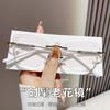 Diamond trimmed frameless reading glasses new ultra-light A fashion Internet celebrity anti-blue point diamond high-end reading glasses women