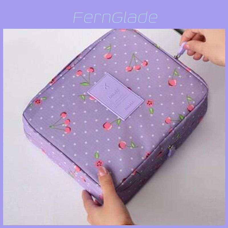Schicke florale Nylon-Reißverschluss-Damen-Make-up-Tasche und stilvoller Kosmetik-Organizer