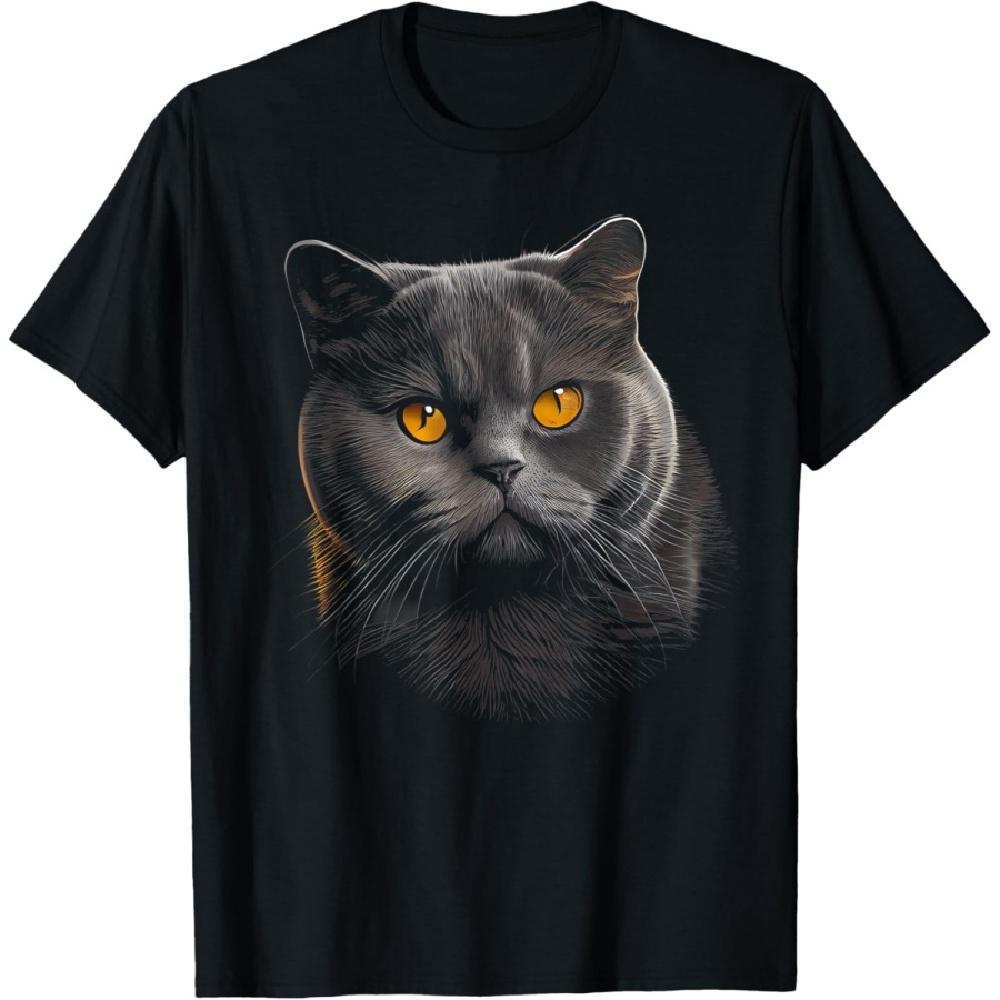 British Shorthair Cat T-Shirt for Men Women Kids(3)