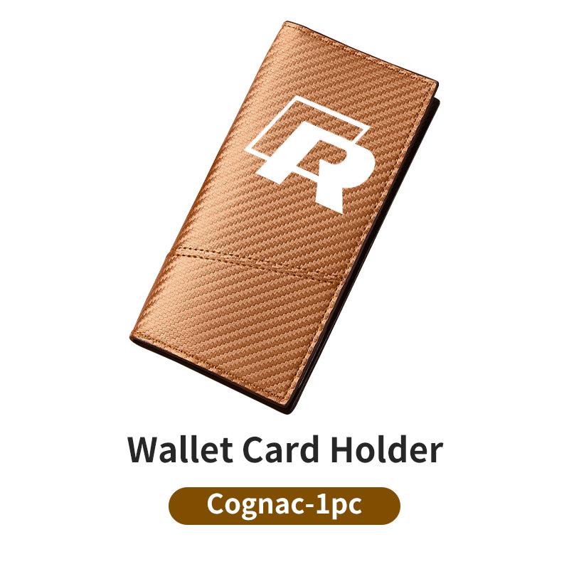 VFHJQ1 For Volkswagen VW Men's Carbon Fiber Wallet Large Capacity Car Card Holder Organizer Scirocco Jetta Beetle Golf 4 5 6 Passat