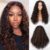 Synthetic Wigs Curly Wigs for Black Women Long Deep Wave Wigs Hair Heat Resistant Half HTied Cosplaly Wigs Party