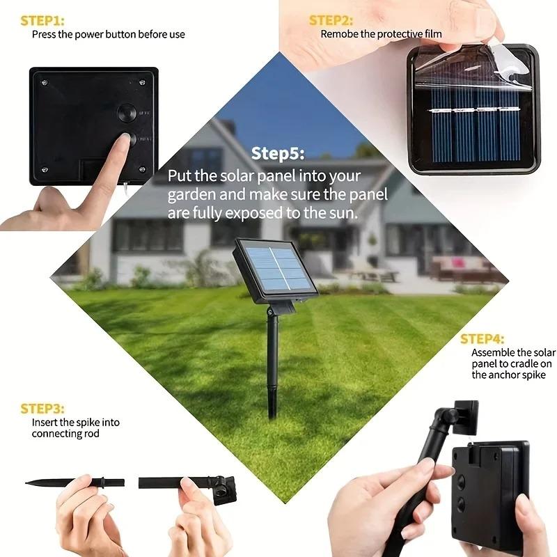Solar LED Rope String Lights, Waterproof Tube Fairy Garland Lamp for Outdoor Garden, Christmas Holiday & Home Decoration