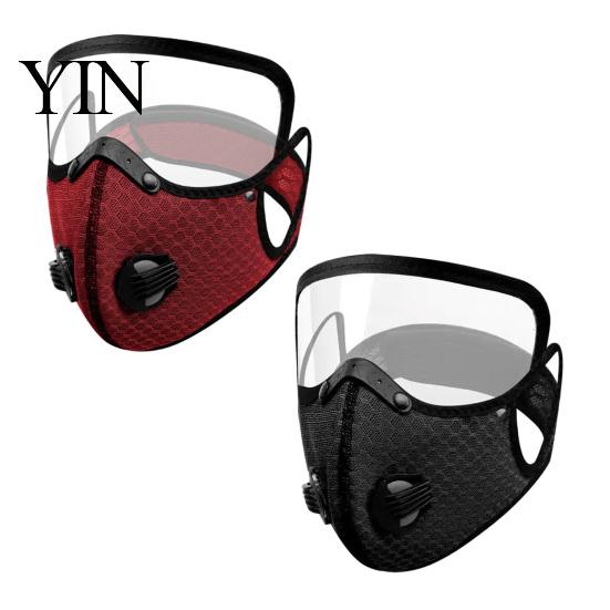 Verstellbare Anti-Smog-Maske 2 Stück Staubmaske, Atmungsaktiver Wiederverwendbarer Kohlefilter Gesichts- Ganzwetter-Schutz-Atemschutzpolster mit Schutzbrille für