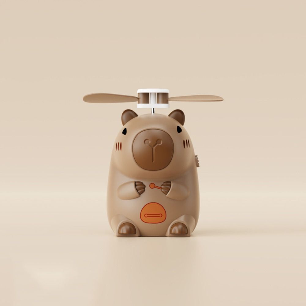Plastic Capybara Anime Figure USB Rechargeable Student Electric Fan Cartoon Handheld Fan  Travel