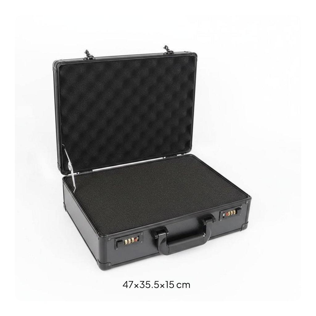 Aluminum Case Password Lock Tool for Field Work, Storage, Travel 392913cm with Cotton