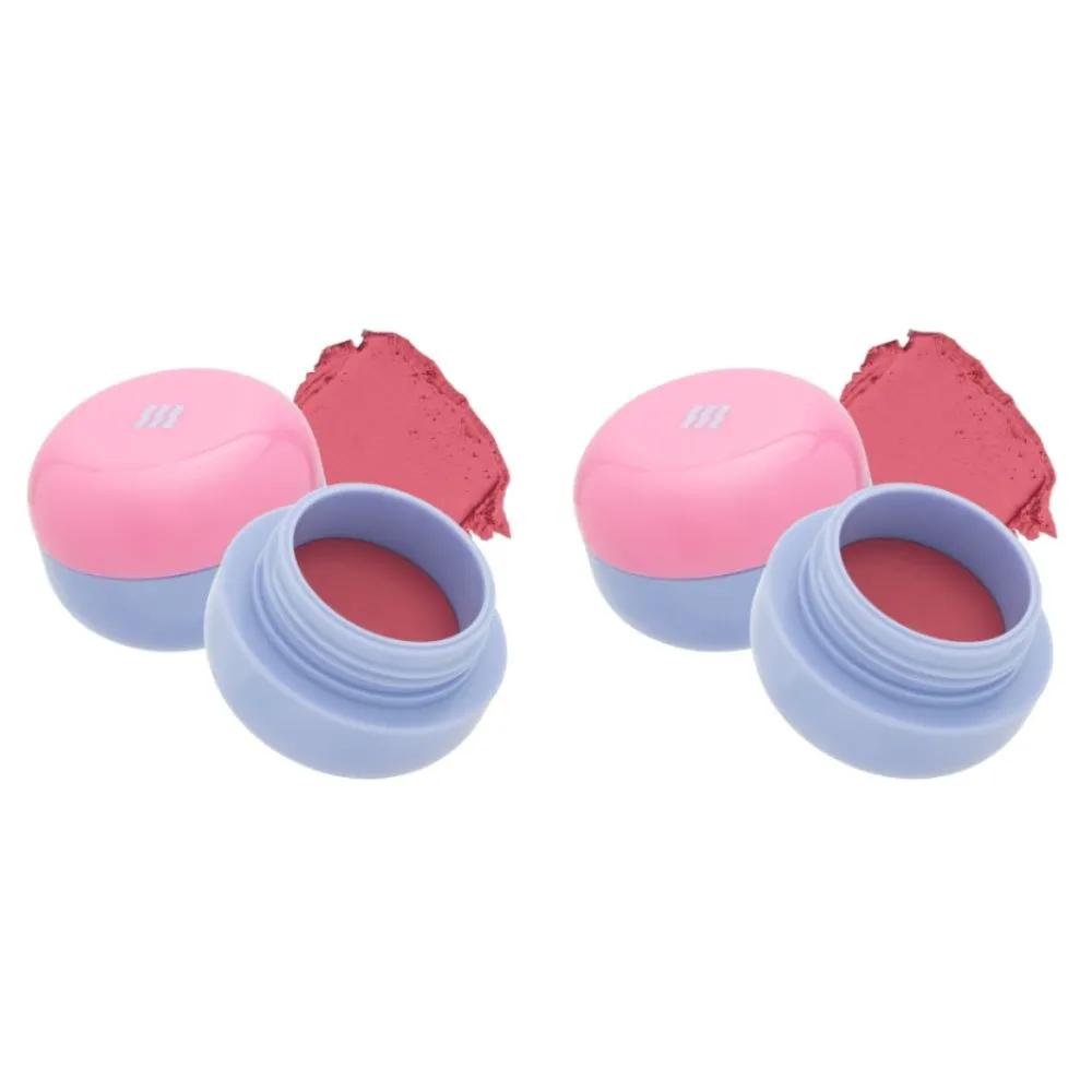 MERZY Blusher Lip & Cheek Long-lasting Matte Pot BL6 Hug Pink x2