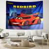 Car Print Tapestry, Backdrop, Easy Setup, Ideal for Bedroom, Office & Living Room, with Aesthetic Wall Hanging Decor.