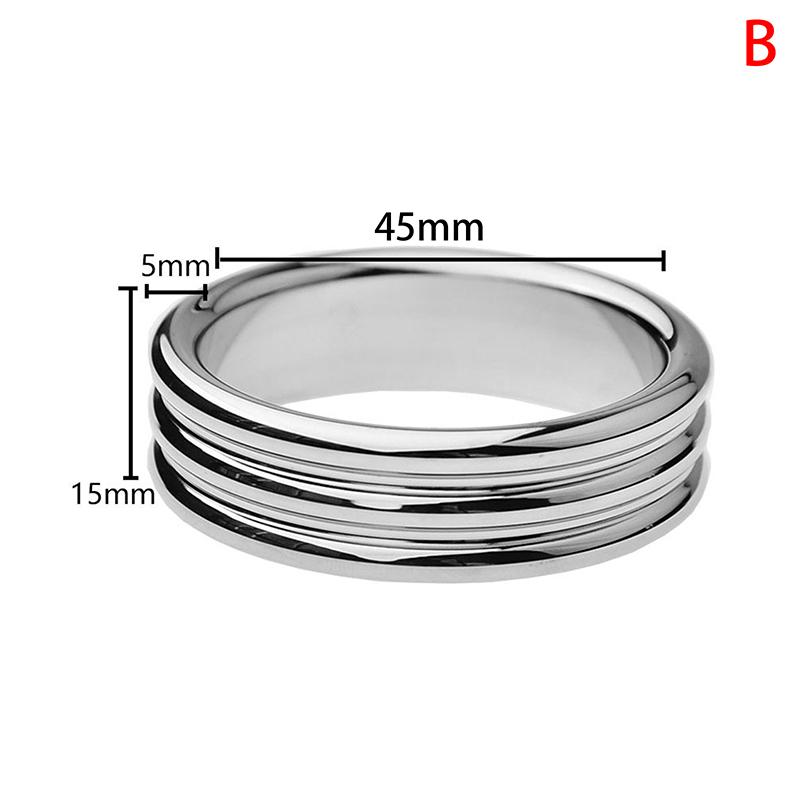 Stainless Steel Male Penis Training Ring Adult Sex Toy Sperm Locking Scrotal Restraint Ejaculation Delay for Male Sexual Health