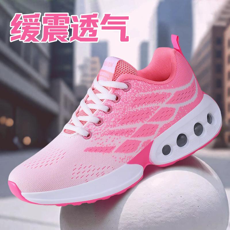 Sports Single Shoes Women's New Soft-soled Comfortable Air Cushion Shoes Breathable Single Shoes Women's Shoes Large Size Running Shoes