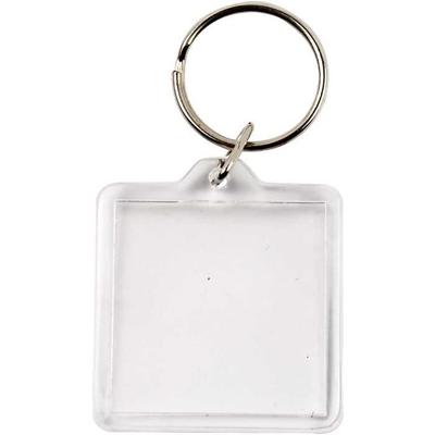 Clear Plastic Keychain with Window for a Drawing, Photo, Etc.. Ref 51272