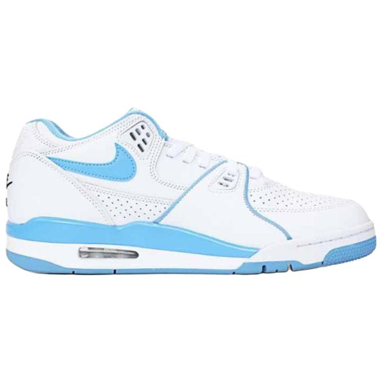 Nye Nike Air Flight 89 Sklisikre Slitesterke Lav Topp Vintage Basketballsko Herre Hvit Blå HJ4484-100