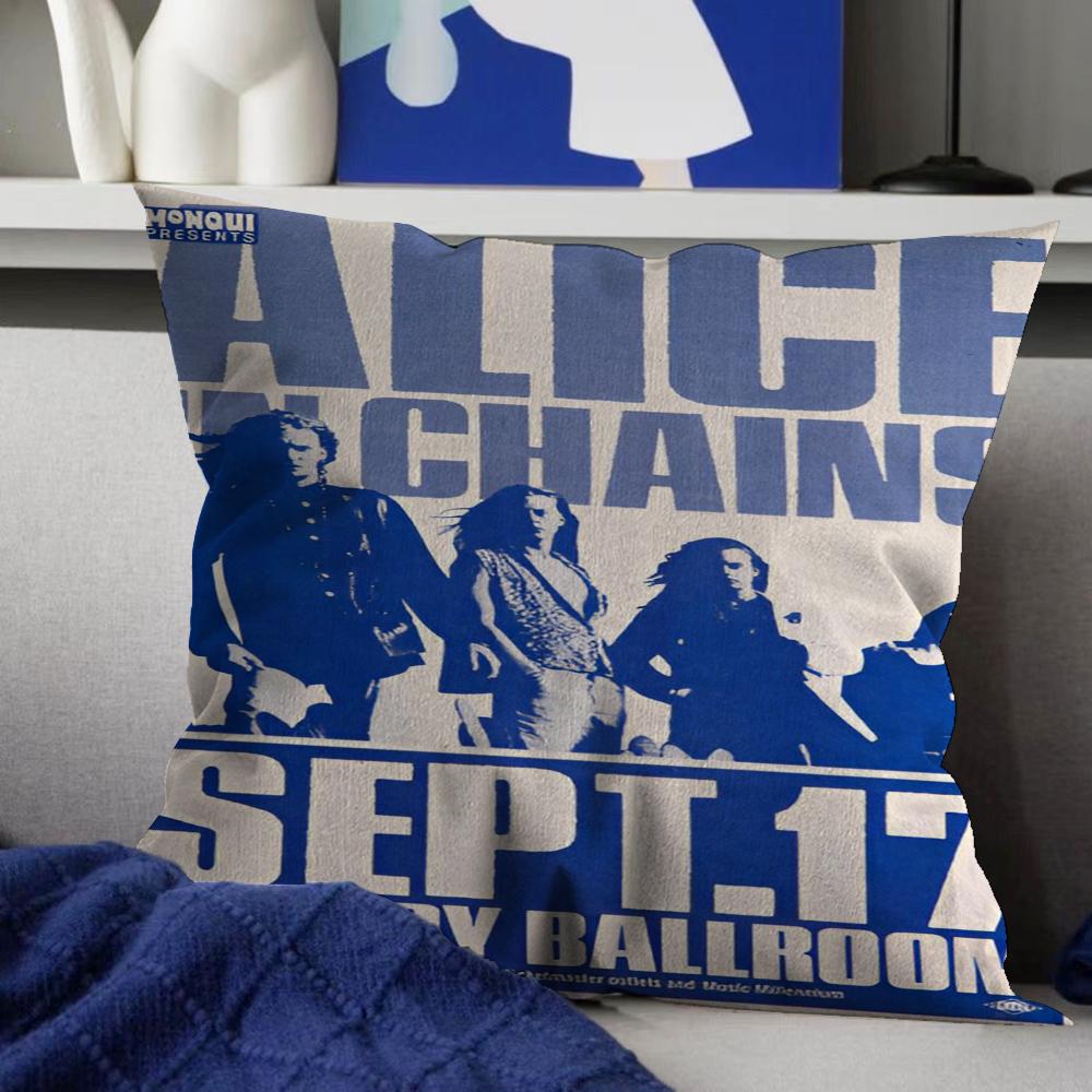 Alice In Chains Pillow Cover for Bedroom Room and Living Room Sofa Decorative Cushion Cover