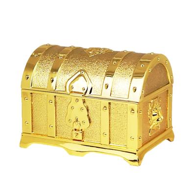 Lunari Smyckeskrin i antik stil, Skattkista, Förvaringsbox för småsaker, Guld, Retroinredning, Pirat
