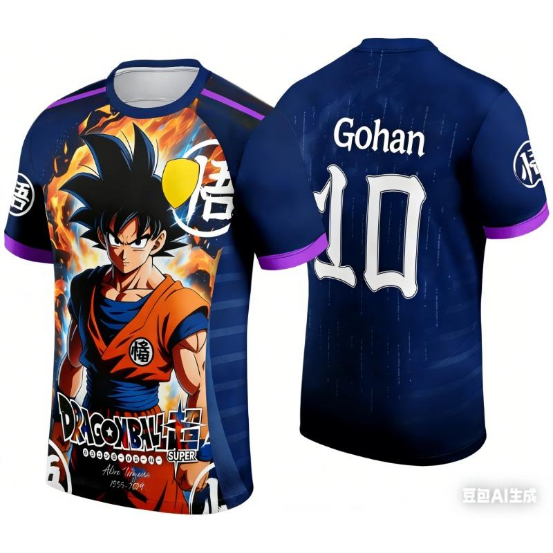 2026 Summer Dragon Ball Retro Fitness T-shirt Men's Oversized 3D Printed Short-sleeved Family Unisex