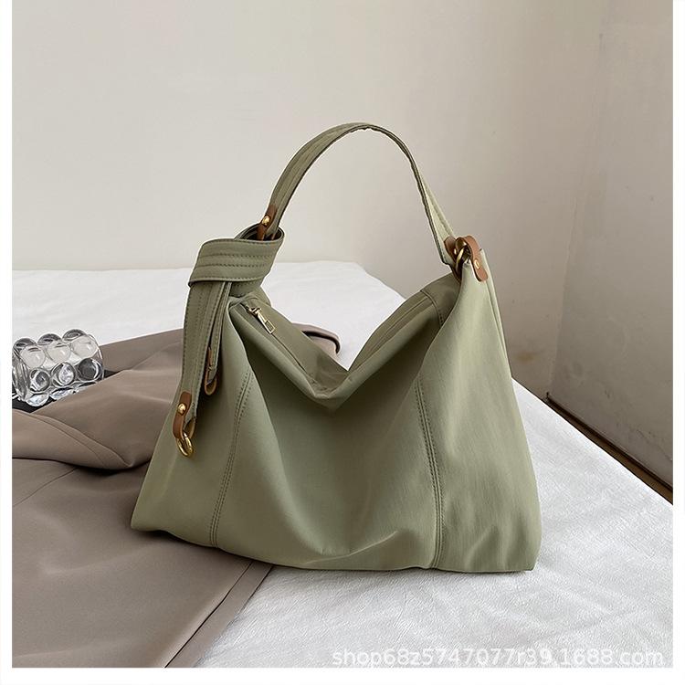 Big bag women's 2025 new denim canvas bag versatile large capacity shoulder messenger bag casual commuter tote bag