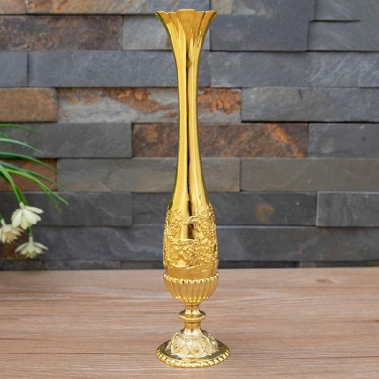 Elegant Engraved Metal Vases Narrow Neck Bud Vases For Flower Arrangements And Living Room Room Styling Wedding Gift