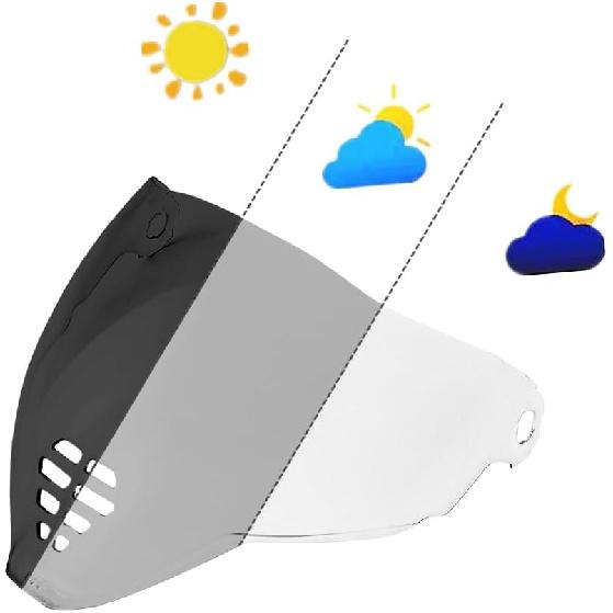IC06 Photochromic Helmet Visor Shield for Airflite,UV Protection Motorcycle Helmet Visor Compatible with Icon Airflite