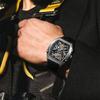 STARKING Men's Waterproof Sports Mechanical Watches Wear-resistant Silicone Strap Automatic Watch Luminous Tonneau Luxury Watch