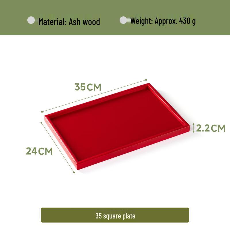ZISIZ Red Wedding Tea & Fruit Serving Tray