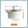 Casseroles de Cuisine en Émail Grande Capacité Double Poignée Cocotte Antiadhésive Multifonctionnelle Pot Domestique Pots Adaptés Pour La Cuisine
