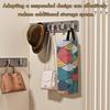 2-Pack Plastic Bag Holder, Wall Mounted Grocery Bag Holder with Multicolor Flower Canvas, Reble Garbage Dispenser for Kitchen,Storage