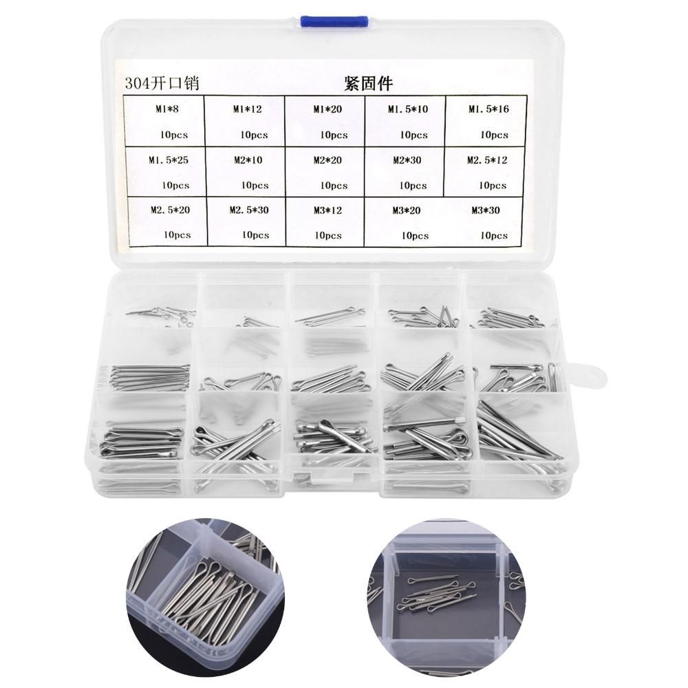 150 Pcs 304 Stainless Steel Cotter Pins Small Cotter Pins 15 Sizes Hardware Pins Heavy Duty Cotter Pin Assortment Kit