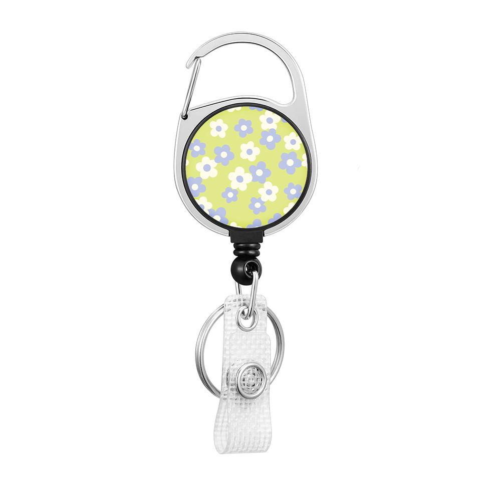 Flower Butterfly Chrysanthemum Doctor ID Badge Clip Lanyards Holder Porta Credencial Reel Nurse Retractable Keychain Wholesale