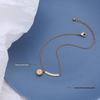 Smiley Face 18K Gold Plated Anklet - Fashionable Titanium Steel Beach Accessory