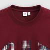 Gap Unisex Fleece Pullover Sweatshirt with Plaid Embroidered Logo