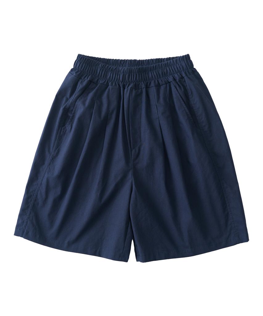 ANALOG MOOD Linen-Like Bermuda Pants (Navy)