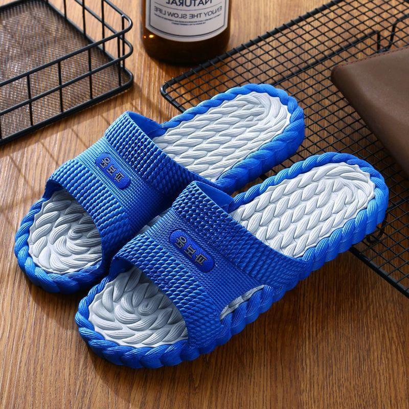Men's EVA Slippers Black Patchwork Color Soft Sole Casual Indoor Slippers At Home Bathroom Anti Slip Slippers Summer