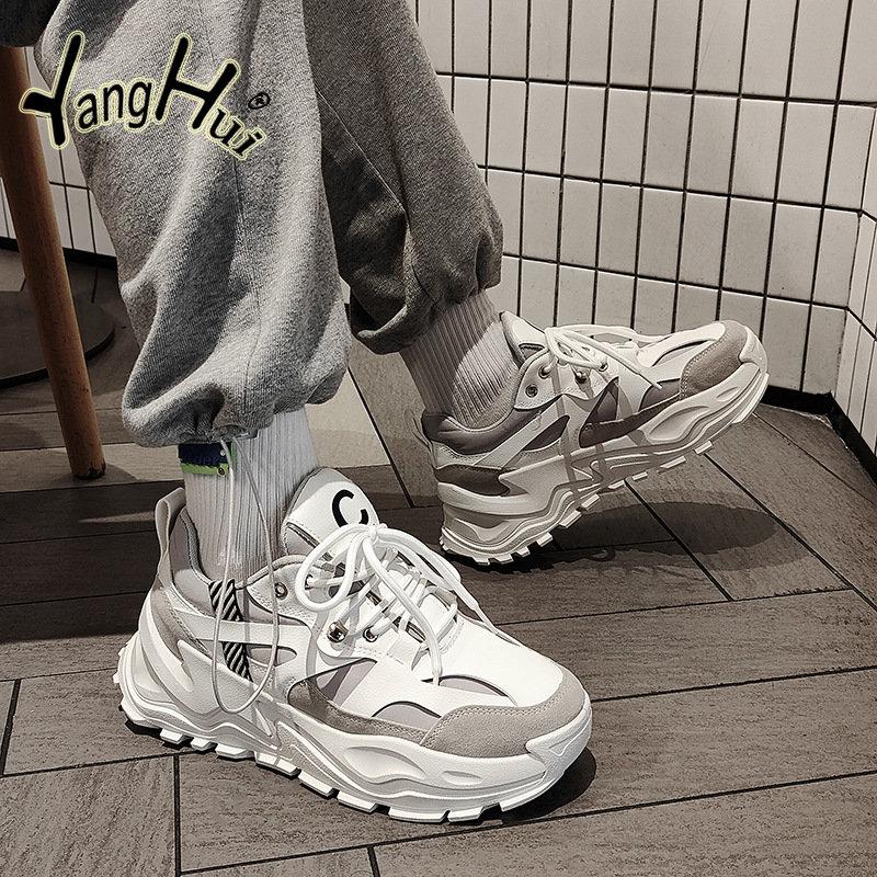 All-match Increase Thick Bottom Casual Comfortable Sports Men's Shoes 2024 New Fashion Anti-slip Running Sneakers Spring Summer