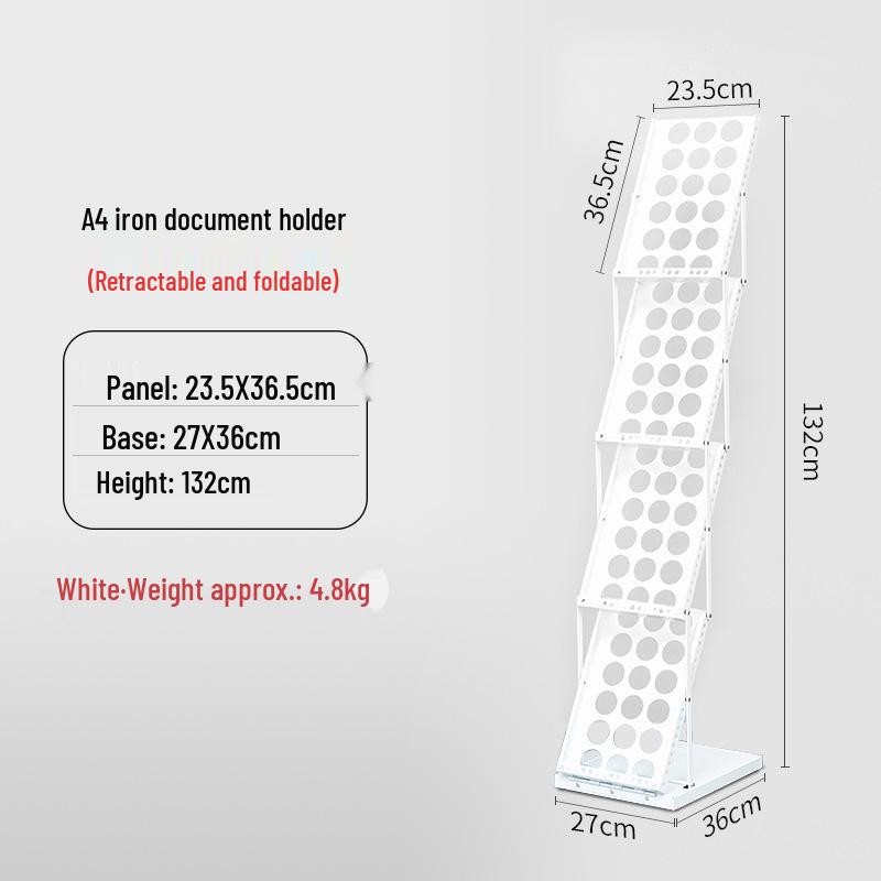 A4 Black Foldable Magazine & Document Display Rack