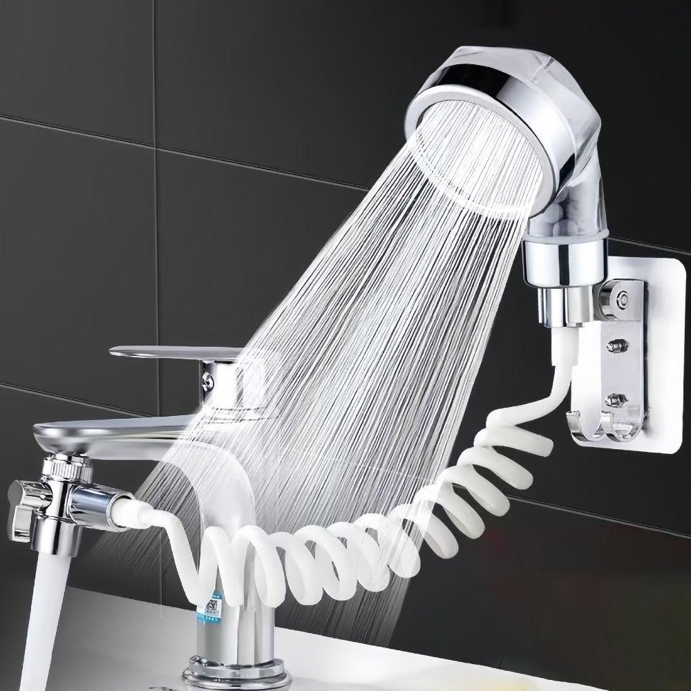 Filterable Water Tap Connector Hangable Kitchen Sink Splitter Shower Head  Hair Salon