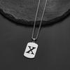 Unisex Stainless Steel English Alphabet Necklace - Niche Design, Simple, Versatile Long Chain for Hoodies