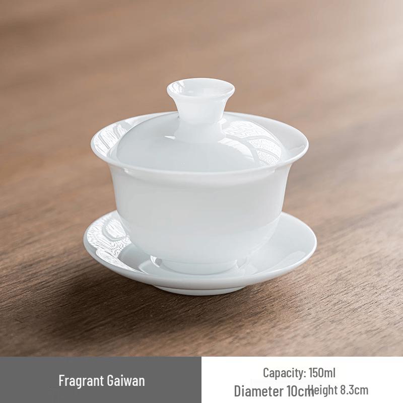 Ice Jade Porcelain Gaiwan Teacups (2-Pack)
