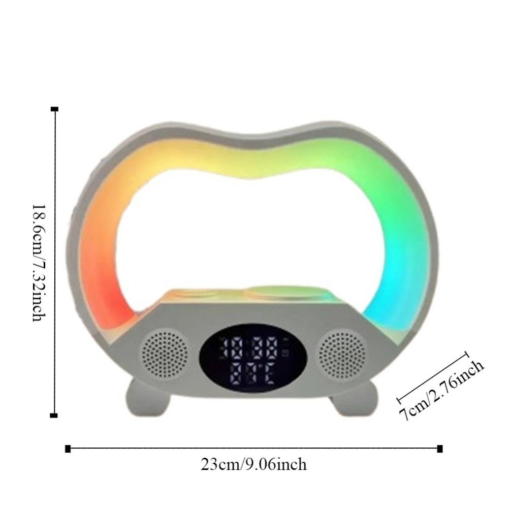 6 IN 1 Multifunction Wireless Charger Night Light and Clock Best Birthday Gift
