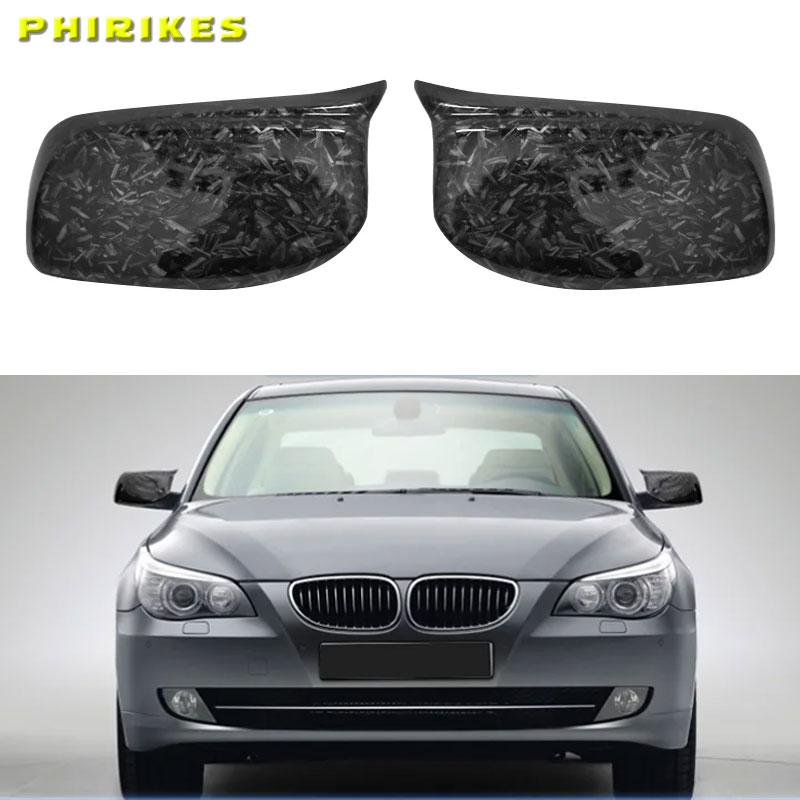 Rearview Mirror Cover Cap Carbon Fiber / Black for BMW 5 Series E60 E61 E63 E64 2004-2008 520i 525i 528i 528xi 530i