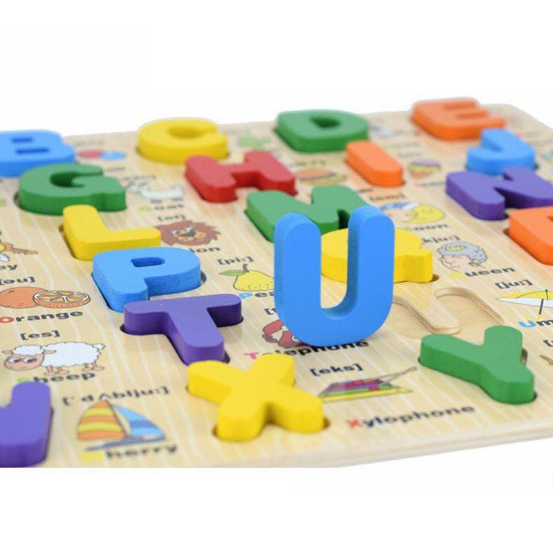 Quality Children Wooden Toy Alphabet Jigsaw Puzzle Educational Gift**