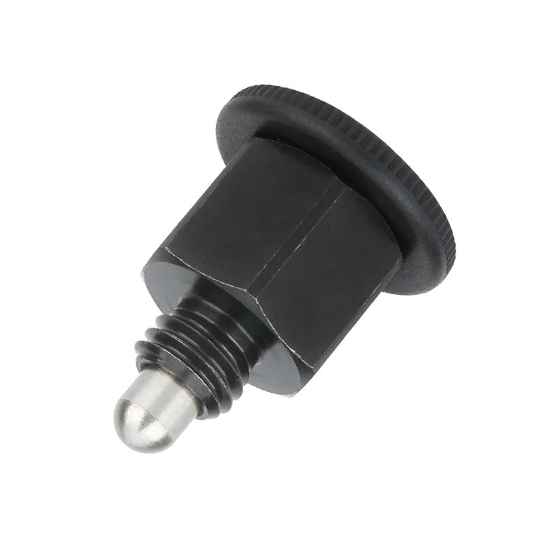 KST213 M6/8/10 Coarse Thread Carbon Steel/Stainless Steel ReturnType/Self-locking Mini Index Plunger Pins Black/Blue/Red Knob Locating Pins