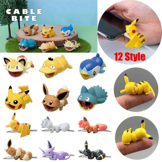 Mini Cartoon Pokemon Handykabel Ladegerät Pikachu Biss Datenkabel Schutzhülle