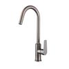 TLXT Gunmetal Grey Tall Stainless Steel Kitchen Faucet