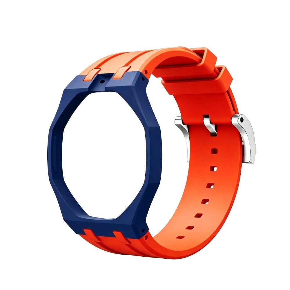 Dreifarbiger integrierter Silikon-Uhrenarmband-Mod-Kit mit Faltschließe Kompatibel mit Swatch X Royal Pop Uhrenzubehör