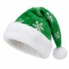 Star Pattern Pink Bow Santa Hat Fluffy Plush Hat New Christmas Hat  Holiday