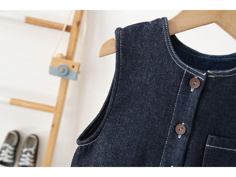 2025 Winter Korean-Style Denim Composite Velvet Overalls for Boys and Girls