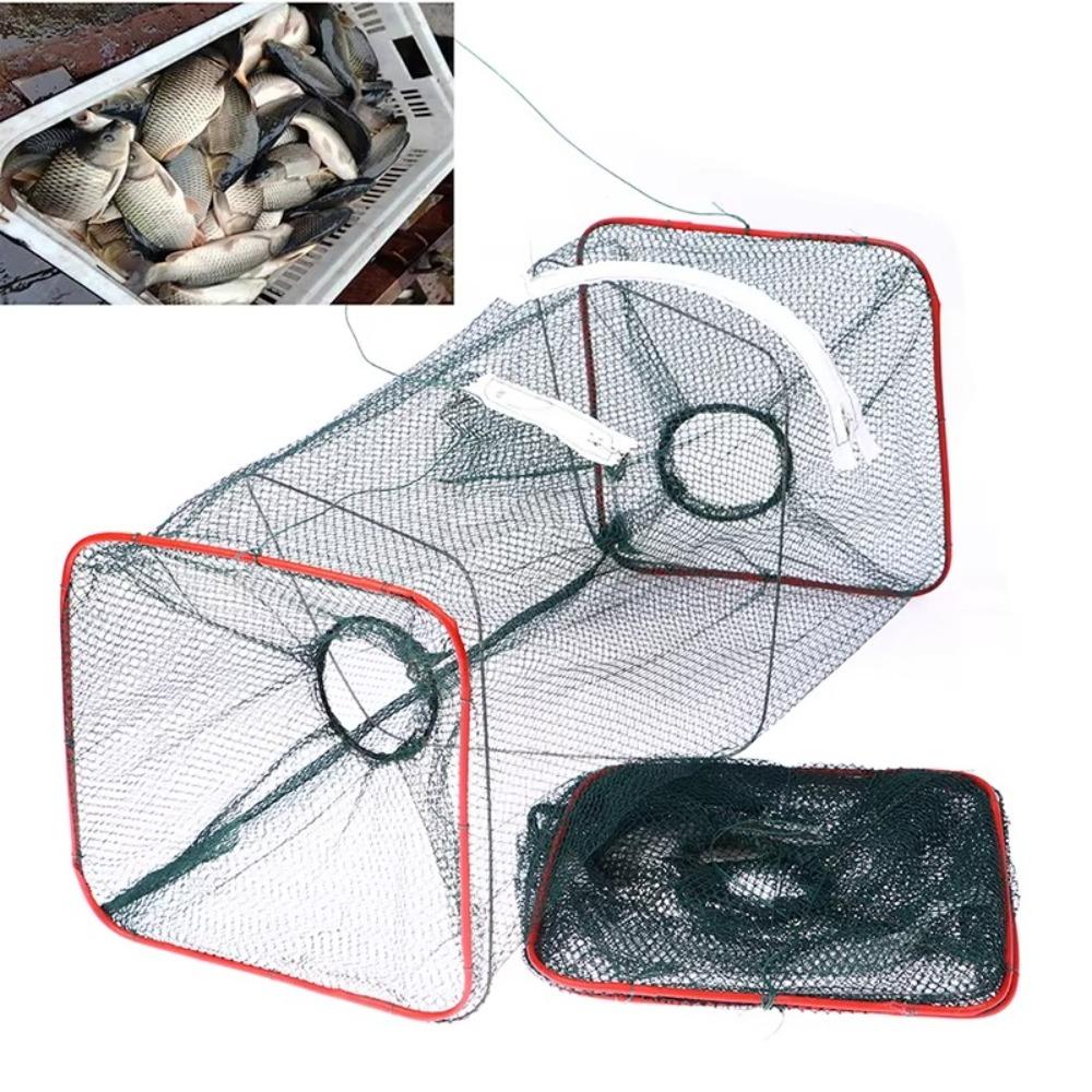 Rectangular Fish Trap Net Nylon Mesh Dip Net Cage Portable Fishing Net for Crab Shrimp Crayfish