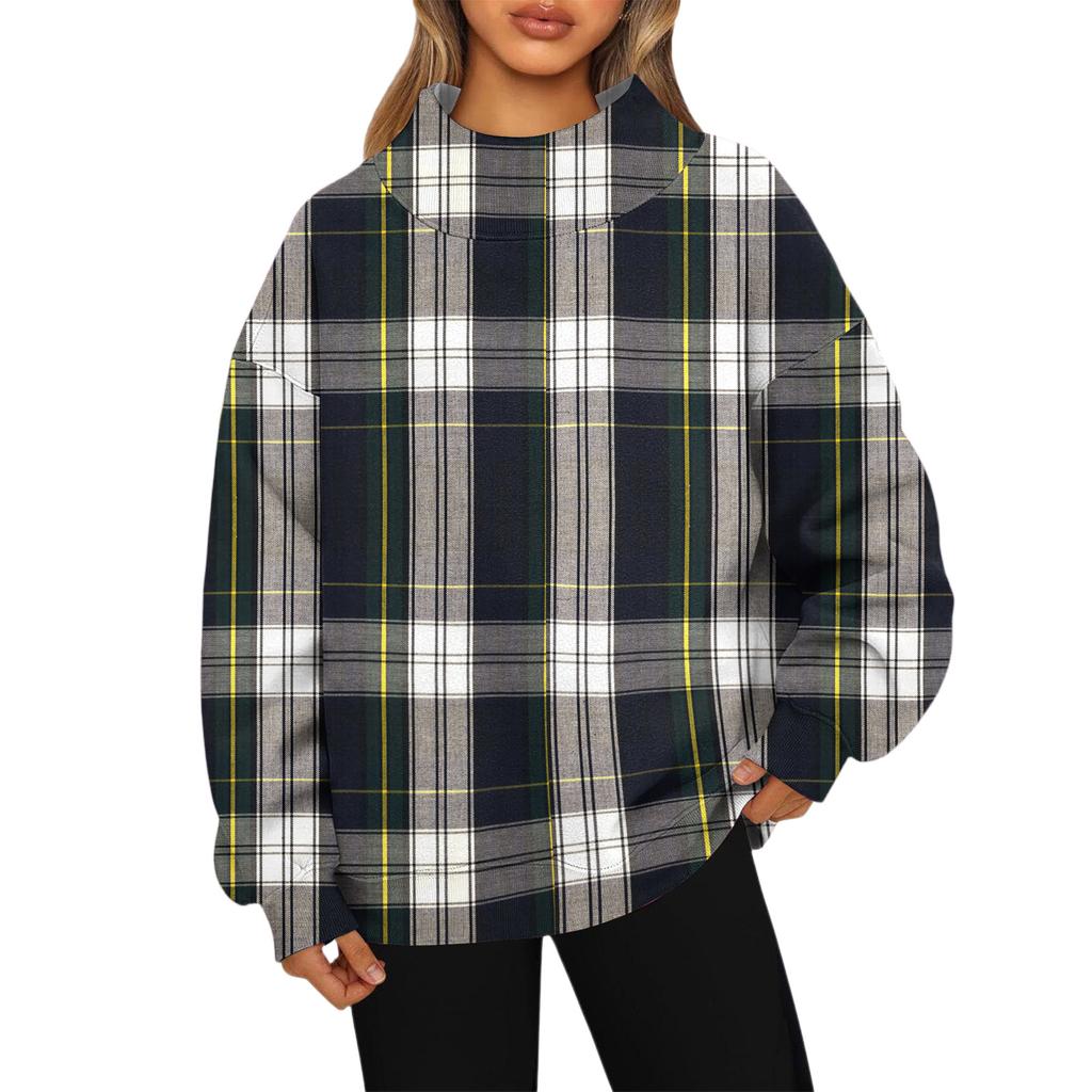 Women's Sweatshirt Sports Flannel Sweatshirt Long Sleeve Top Casual V-Neck Sweatshirt