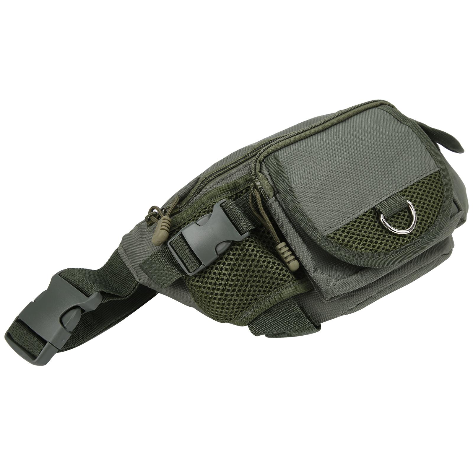 

Рыболовная сумка Портативный полиэстеровый пакет для хранения поясная сумка регулируемая для походов на открытом воздухе скалолазание военный