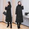 New cotton-padded clothes for women's middle-aged and elderly mothers, literary and retro buckles, loose ethnic style, long thickened coat