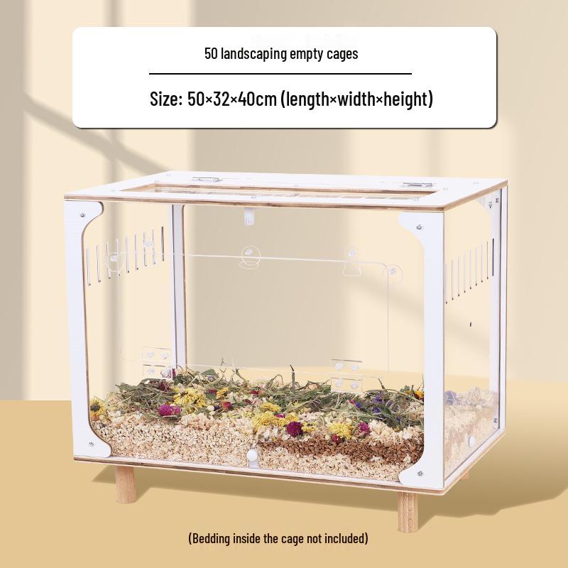 

Golden Hamster Luxury Villa - Large Acrylic Cage, Starry Sky Design